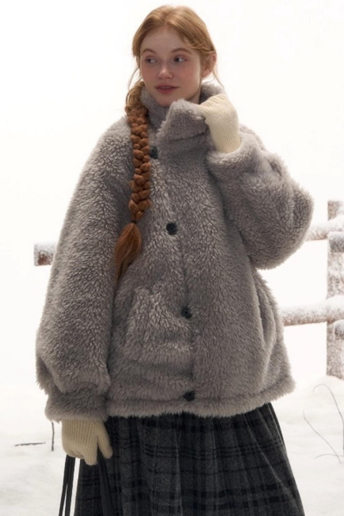 Reversible Plaid Wool Jacket