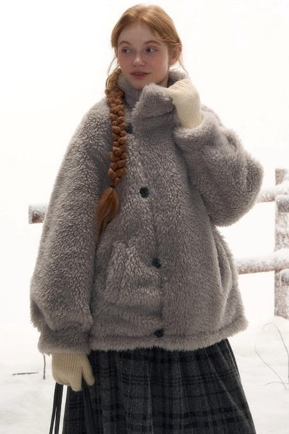 Reversible Plaid Wool Jacket