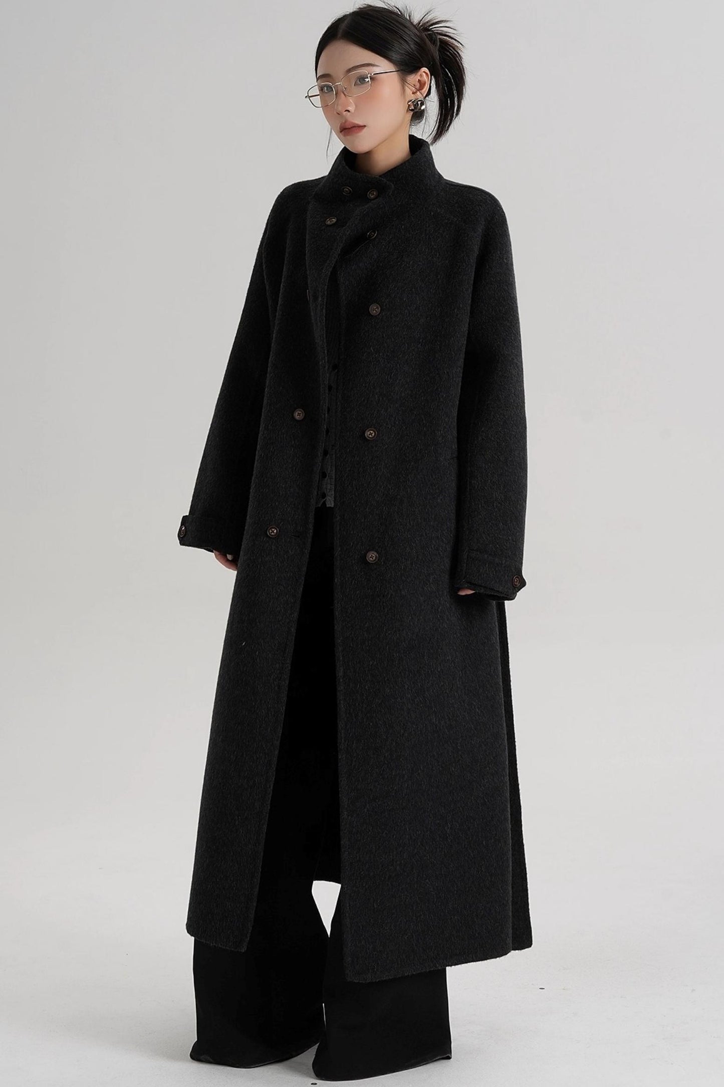 High Neck Wool Coat