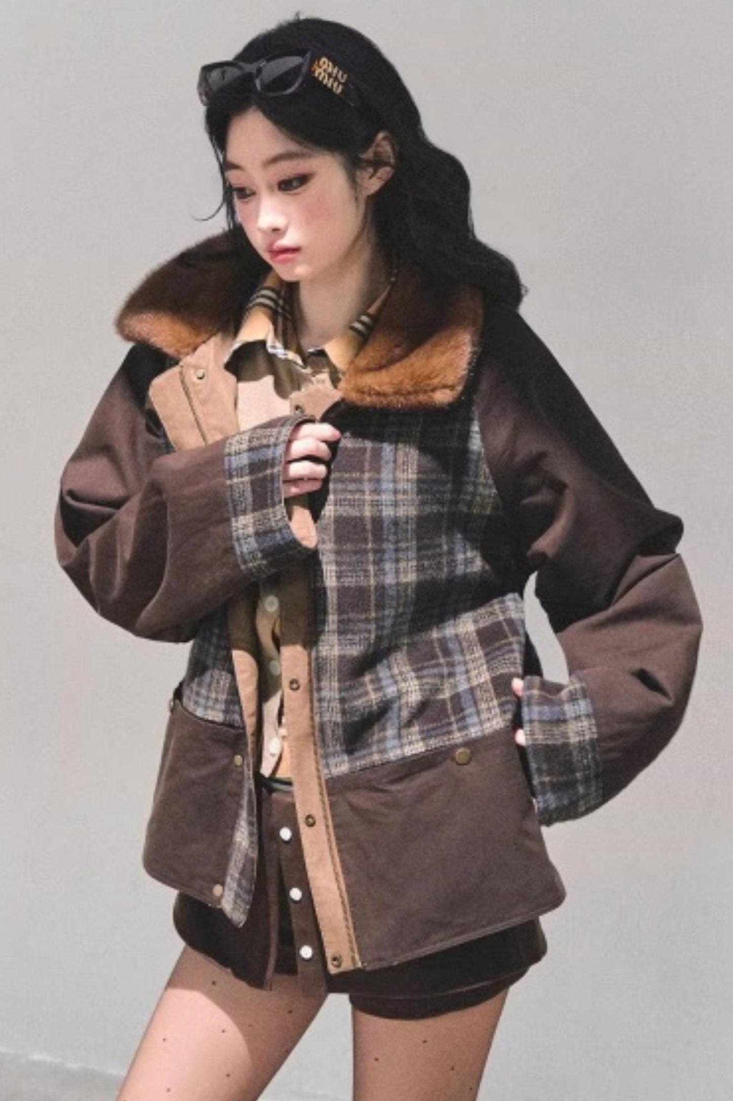 Fake Two Korean Long-Sleeve Knit Top