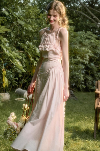 Rose Sea Halterneck Long Skirt