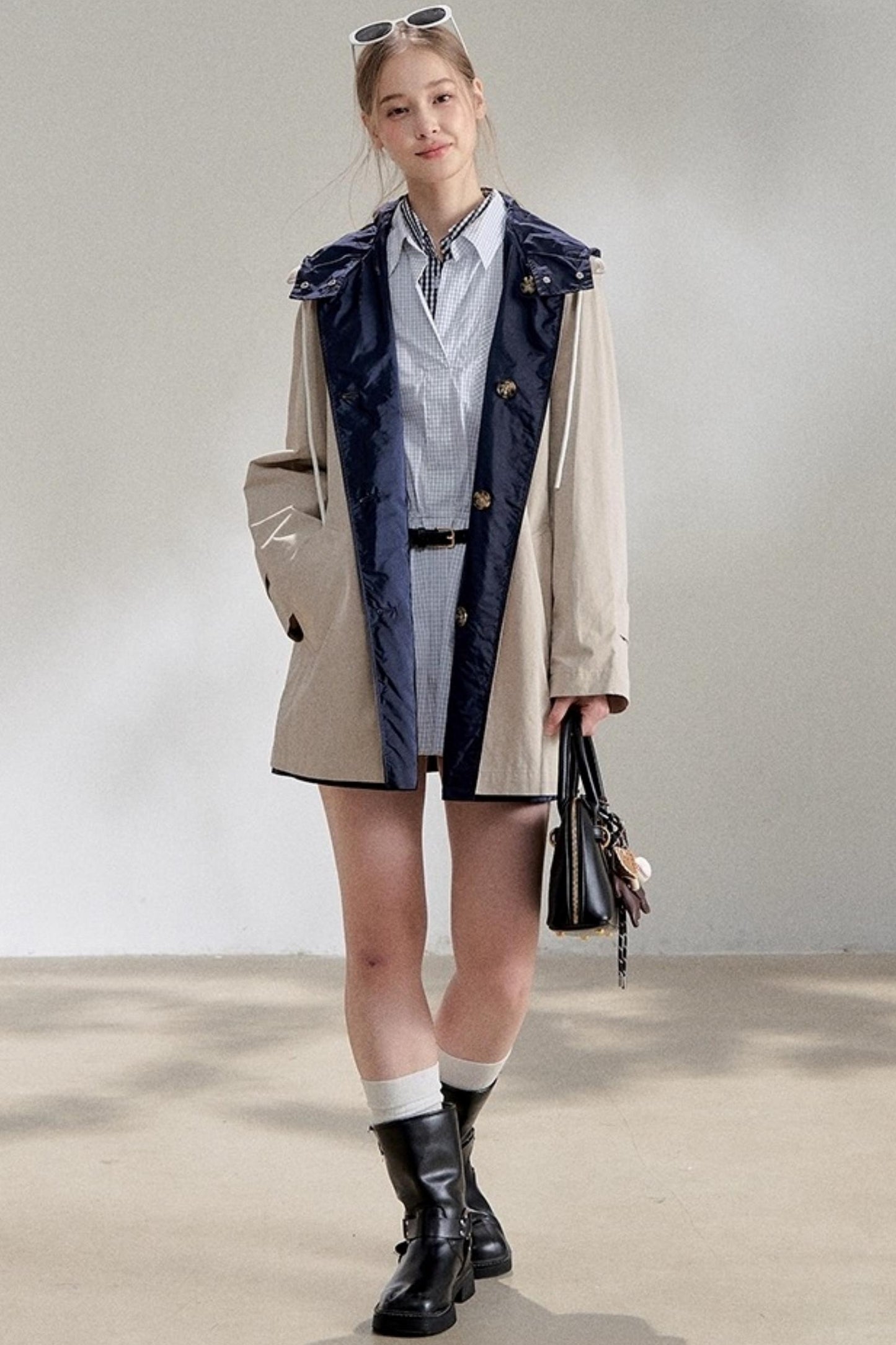 Sweater Shawl Plaid Shirt Dress