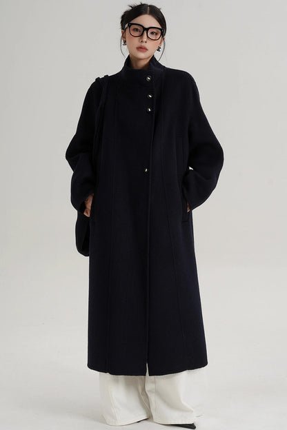 Temperament Stand-Up Woolen Coat