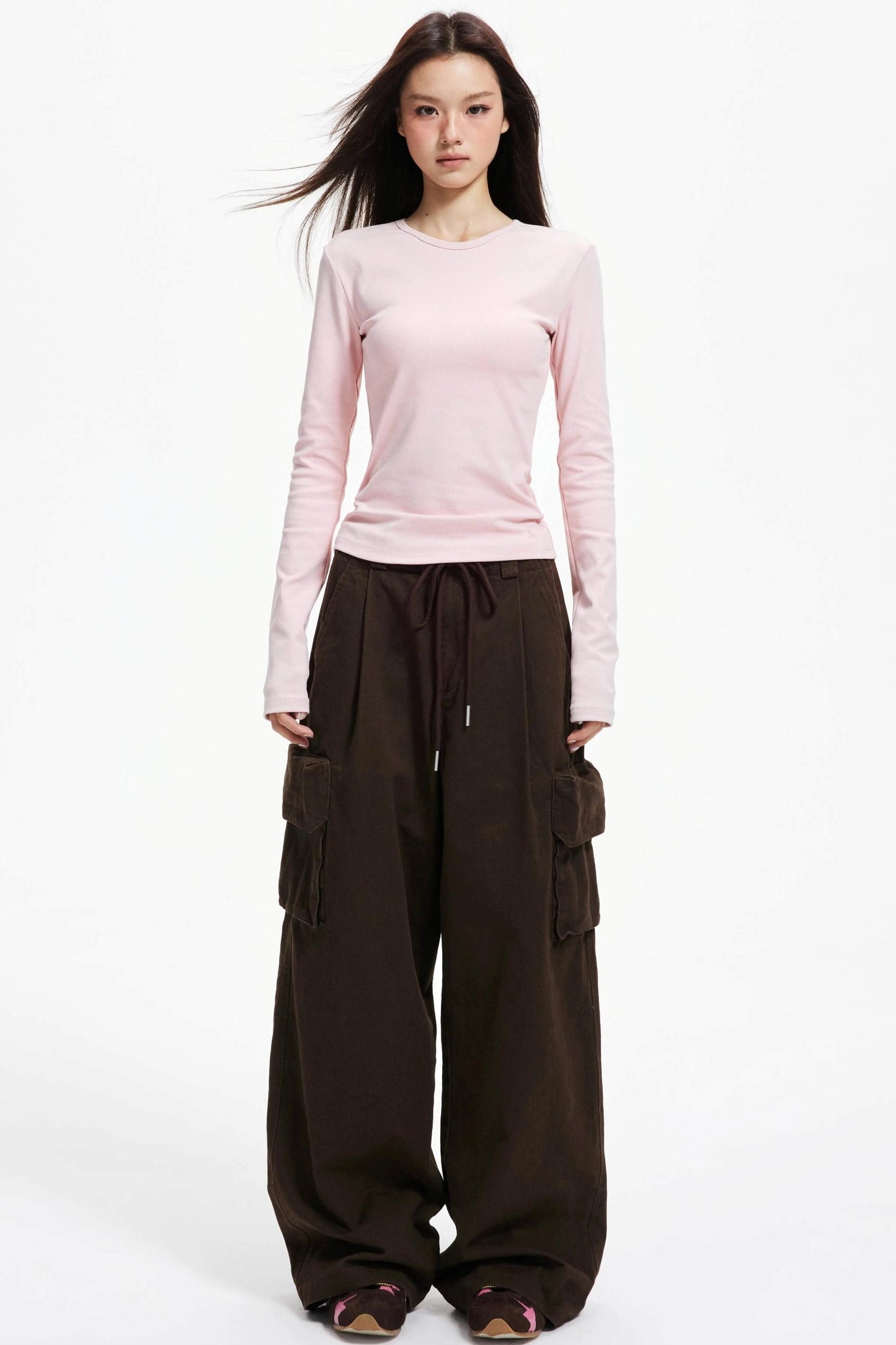 Slim Round Neck Long Sleeve Knitwear