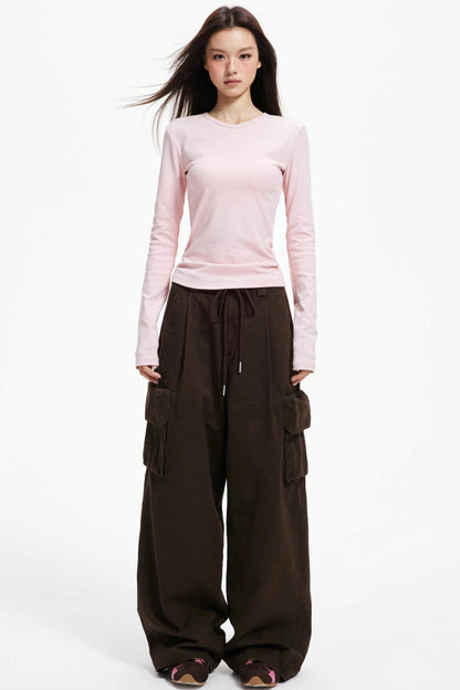 Slim Round Neck Long Sleeve Knitwear