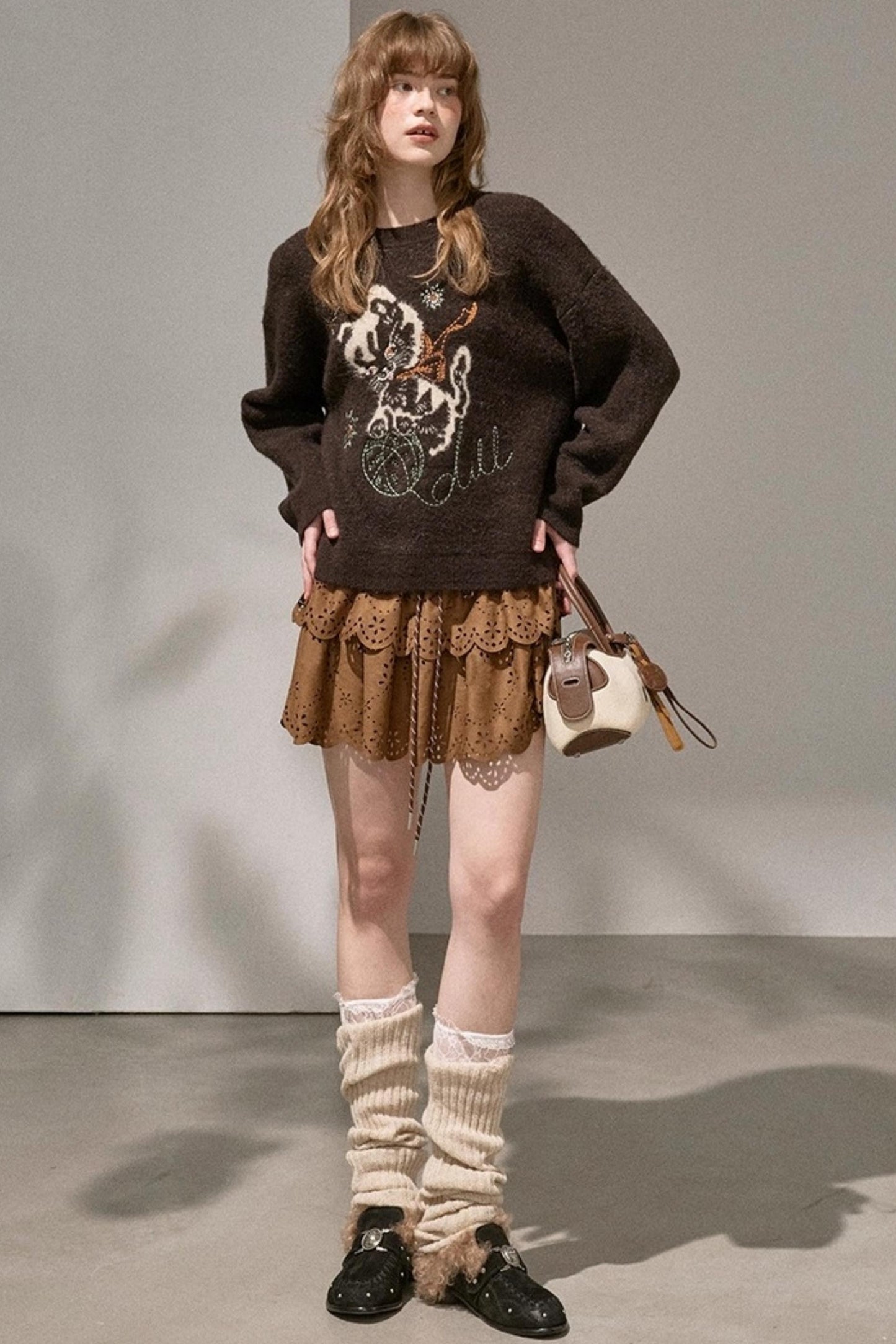 Furball Crew Neck Loose Sweater