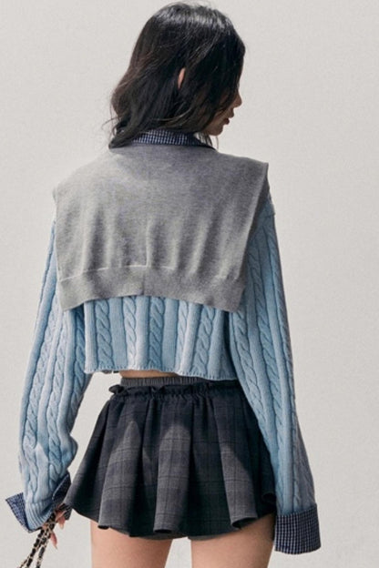 Hanging Blue Wool Sweater