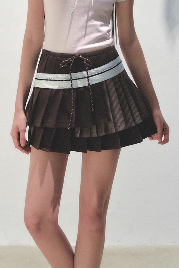 Vintage Pleated Peplum Skirt