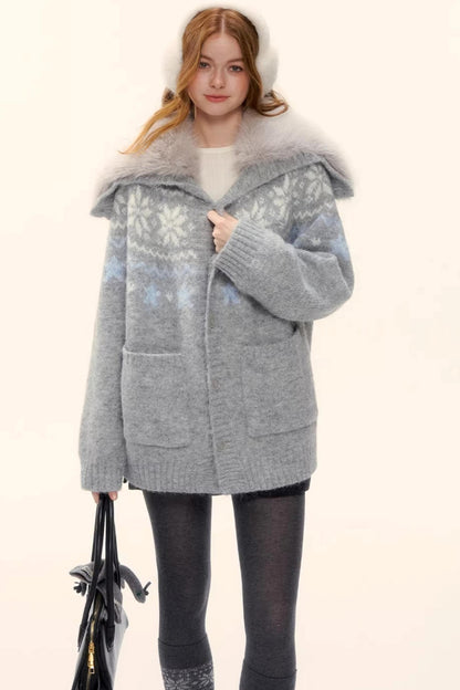 Wool Blend Fair Isle Jacket