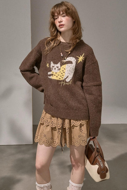 Cascading Vintage Short Skirt