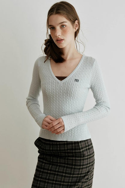 Velvet Twist Knitting Top