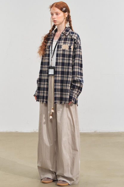 Wide-Leg Scimitar Pants