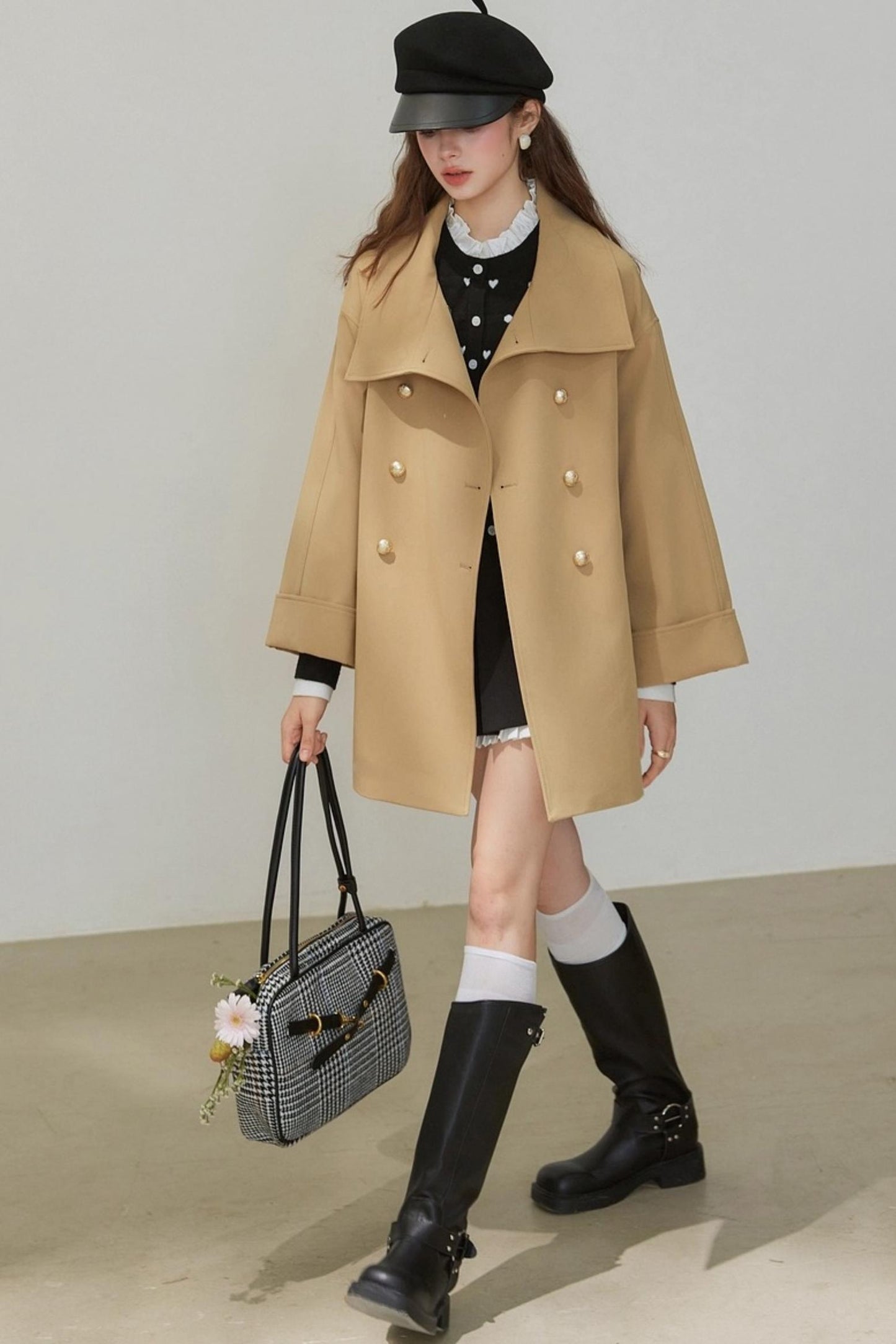 Knitted Polka Dot Cardigan