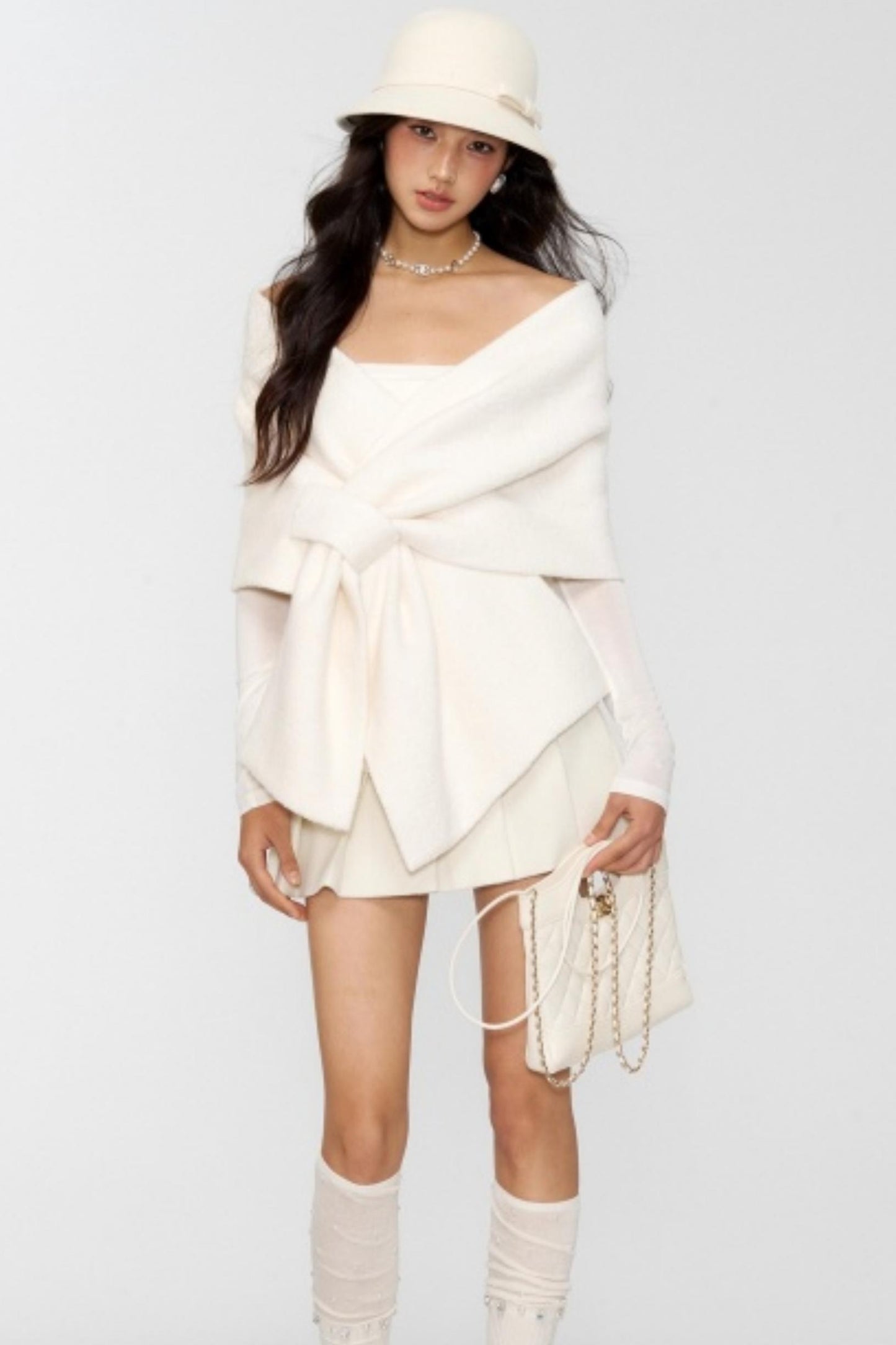 Winter Woolen Pleated Skirt