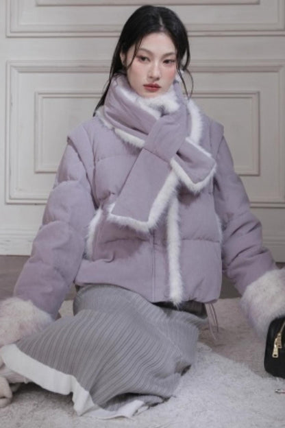 Mist Gray Lace Wool Dress