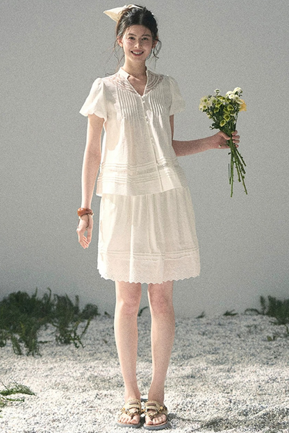 Moonlight Lace Top Two-Piece Set-Up