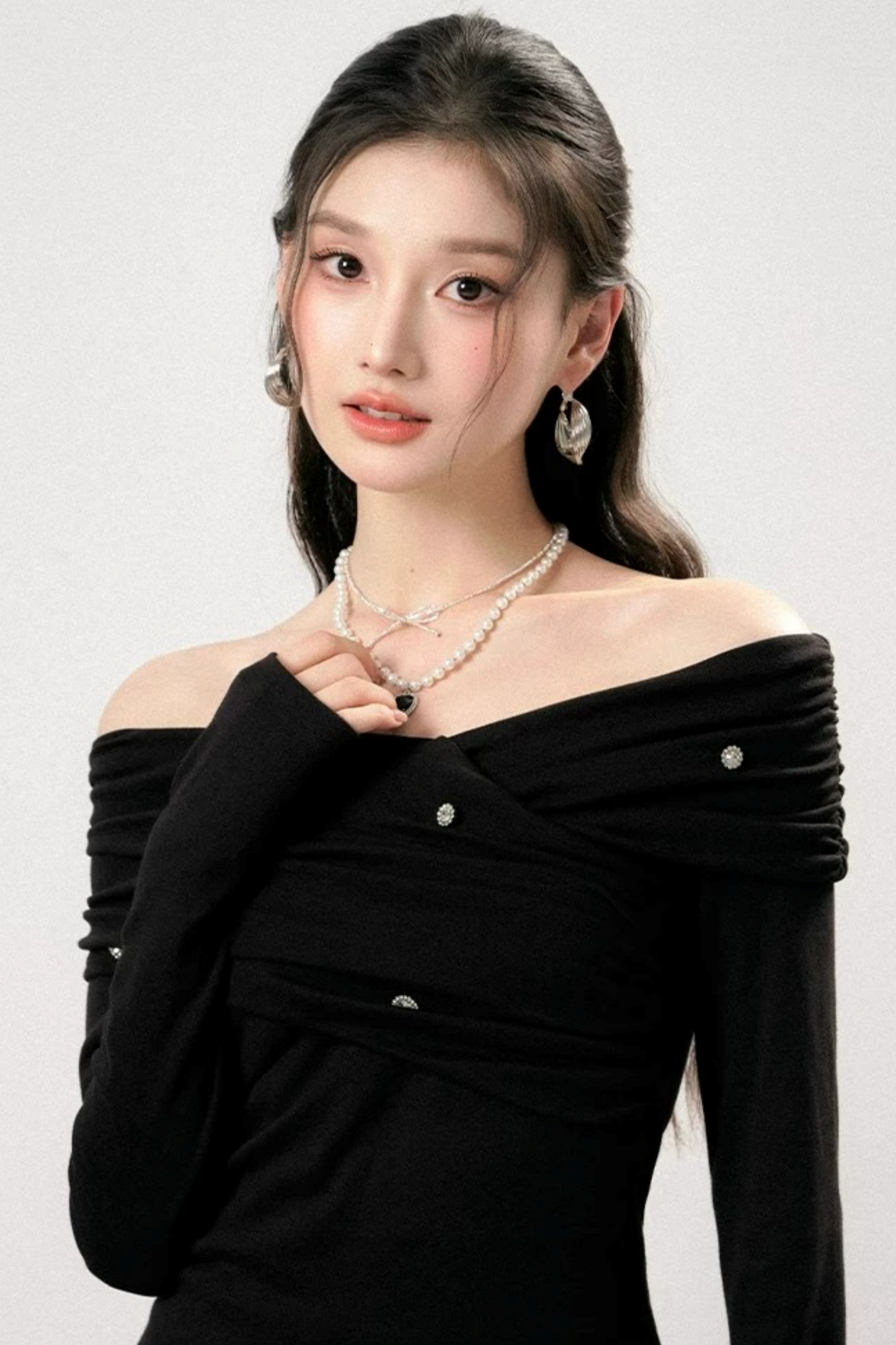 Off-Shoulder Lace Asymmetrical Top