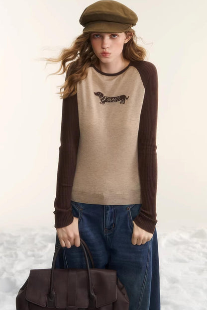 Wool Fair Isle Dachshund Top