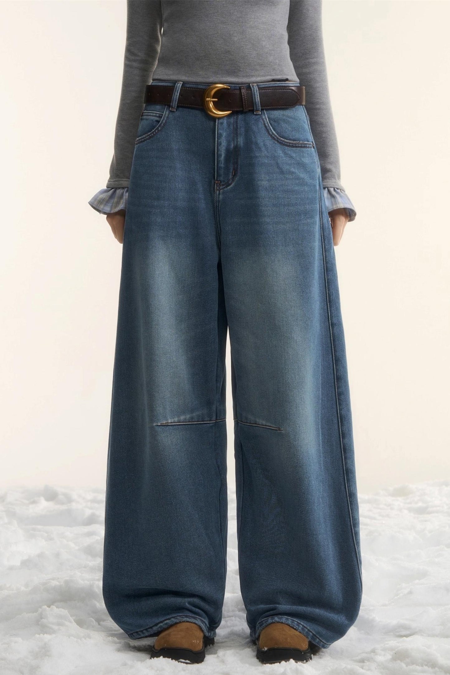 Blue Fleece-Lined Scimitar Pants