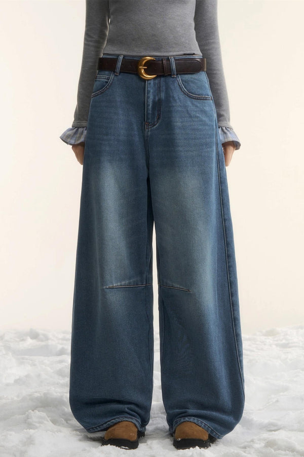 Blue Fleece-Lined Scimitar Pants