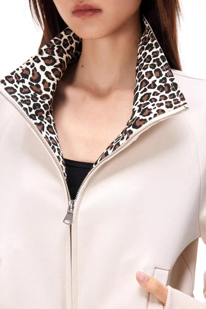 Retro Leopard Patchwork Jacket Set-Up