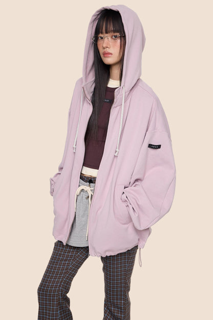 Vintage Drawstring Hoodie Jacket