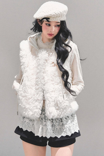 French Lamb Wool Vest Jacket