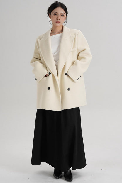 Medium-Length Temperament Wool Coat