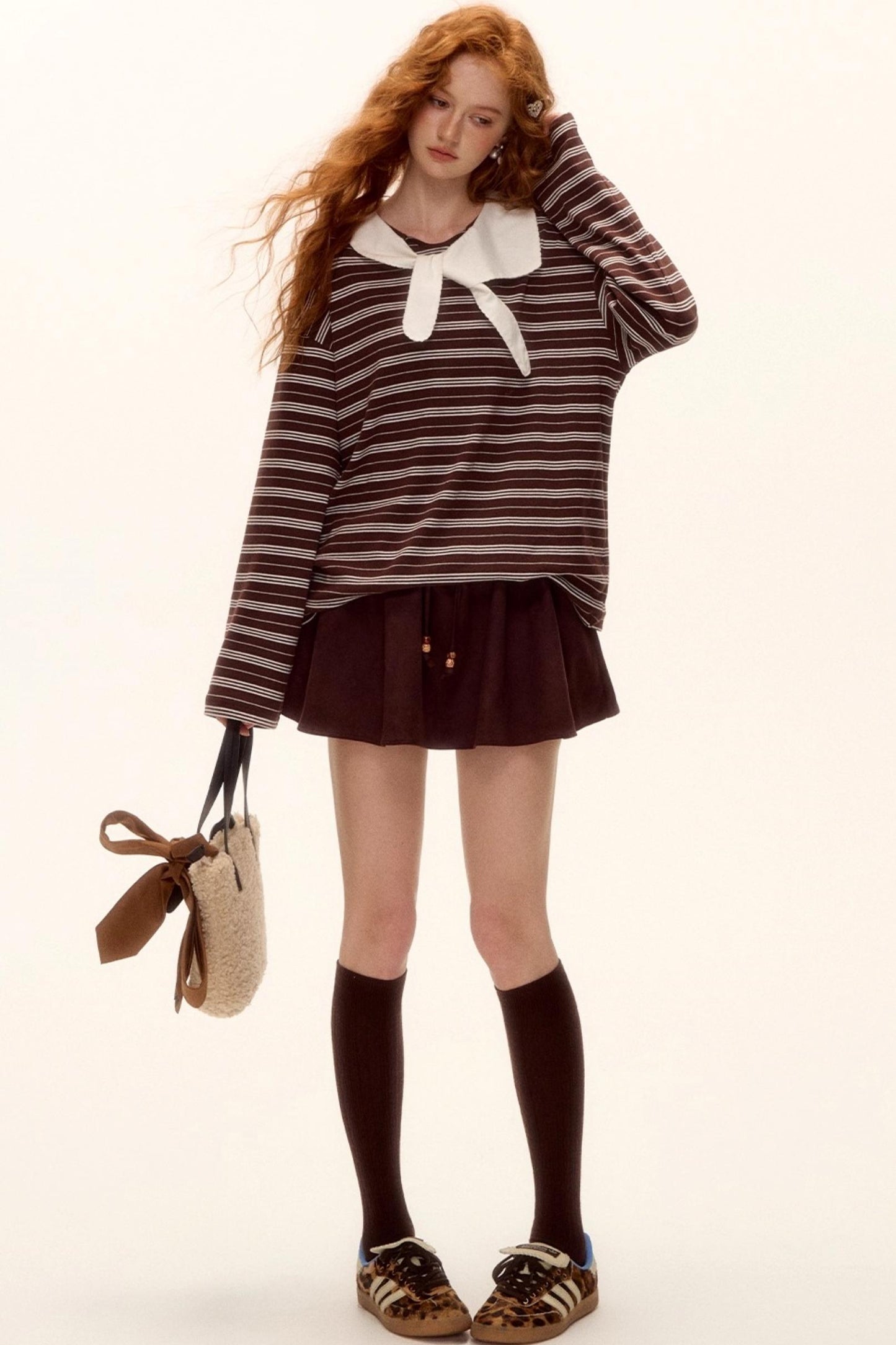 Beaded Suede Puffy Skirt