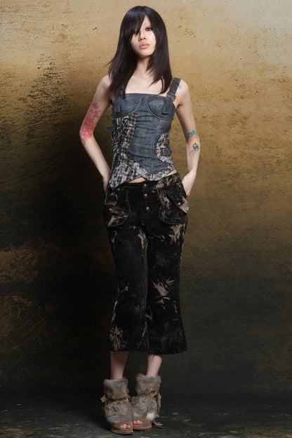 Tight Check Crop Top