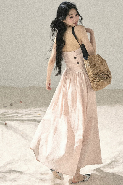 Cloud-Like Strapless Summer Dress