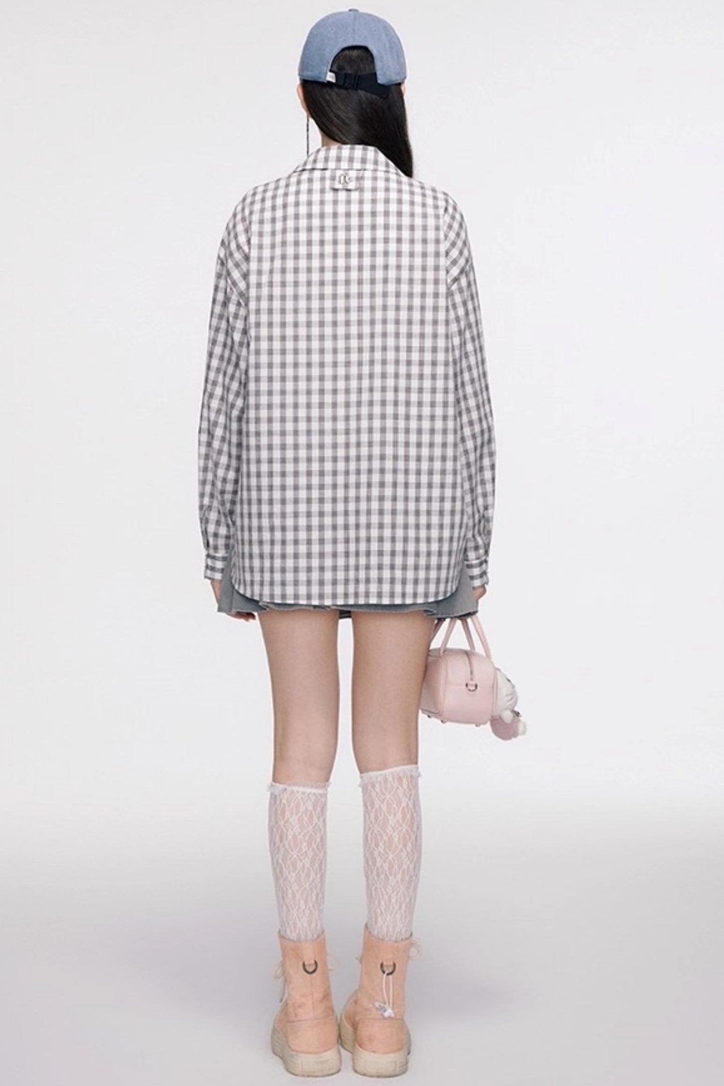 Vintage Bow Pocket Long-sleeved Shirt