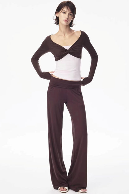 Color-Blocked Knot Design Top