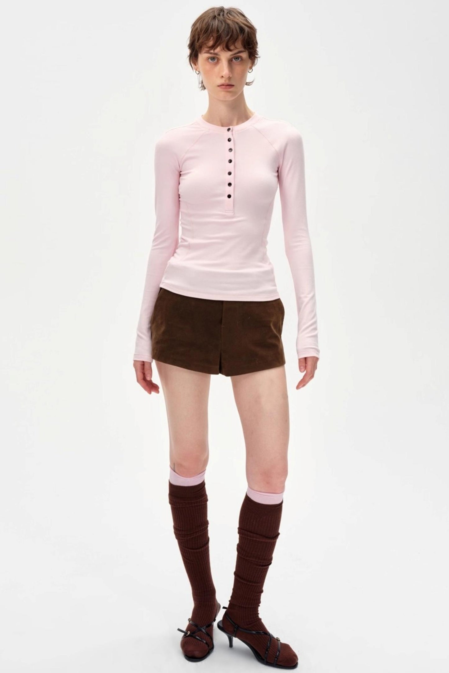 Slimming Simple Solid Color Shirt