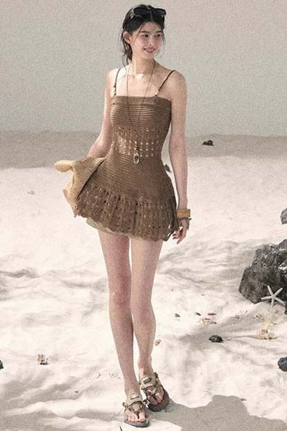 Knitted Hollow-Out Summer Top
