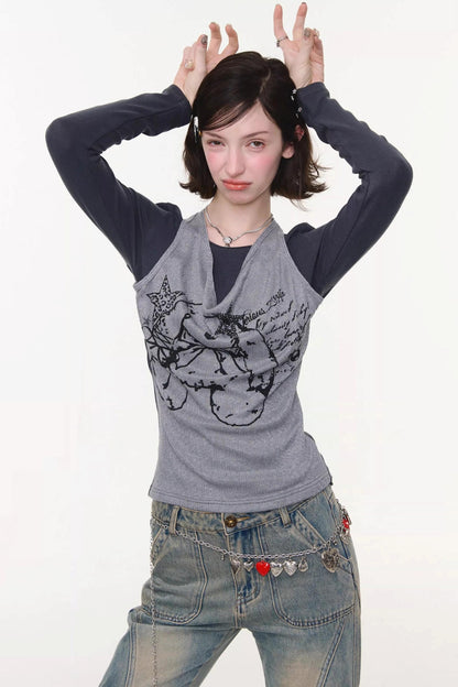 Rabbit Shadow Halter Top