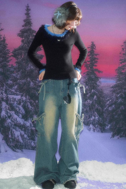 American Retro Knitted Sweater