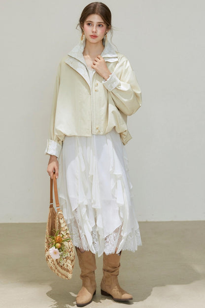 Lace Autumn Trench Coat