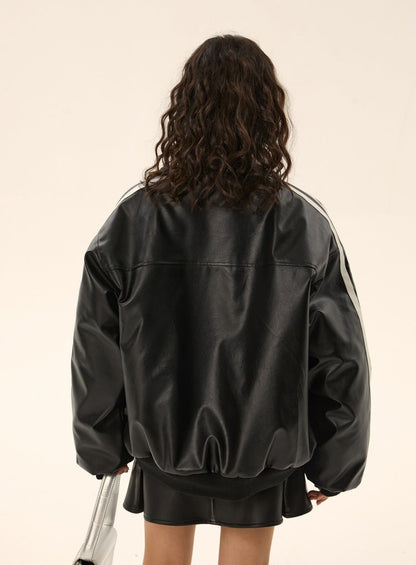 Thickened leather jacket