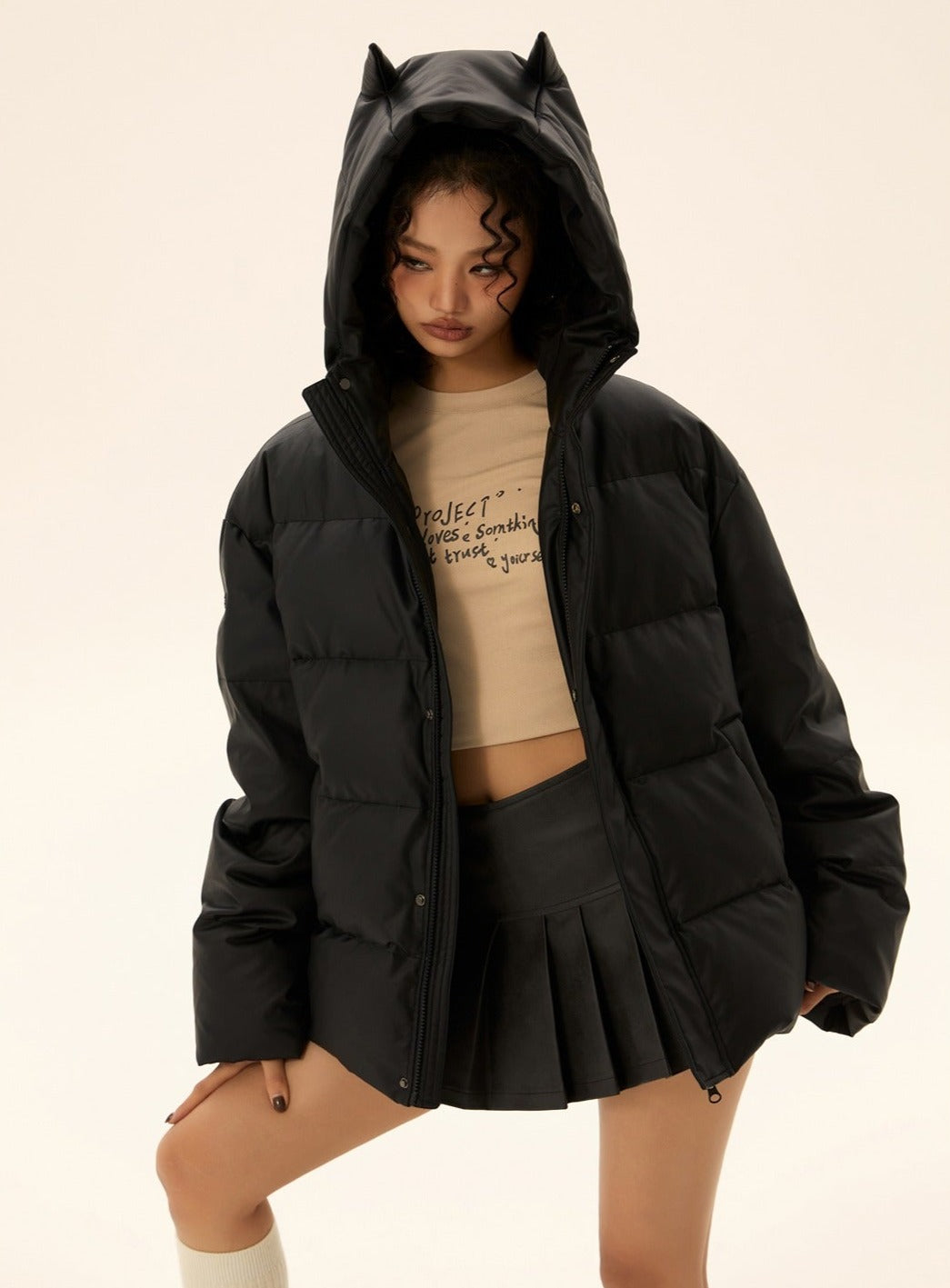 Long-sleeved Loose Down Jacket