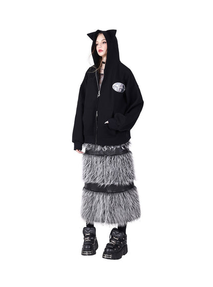 Hooded Genderless Basic Coat