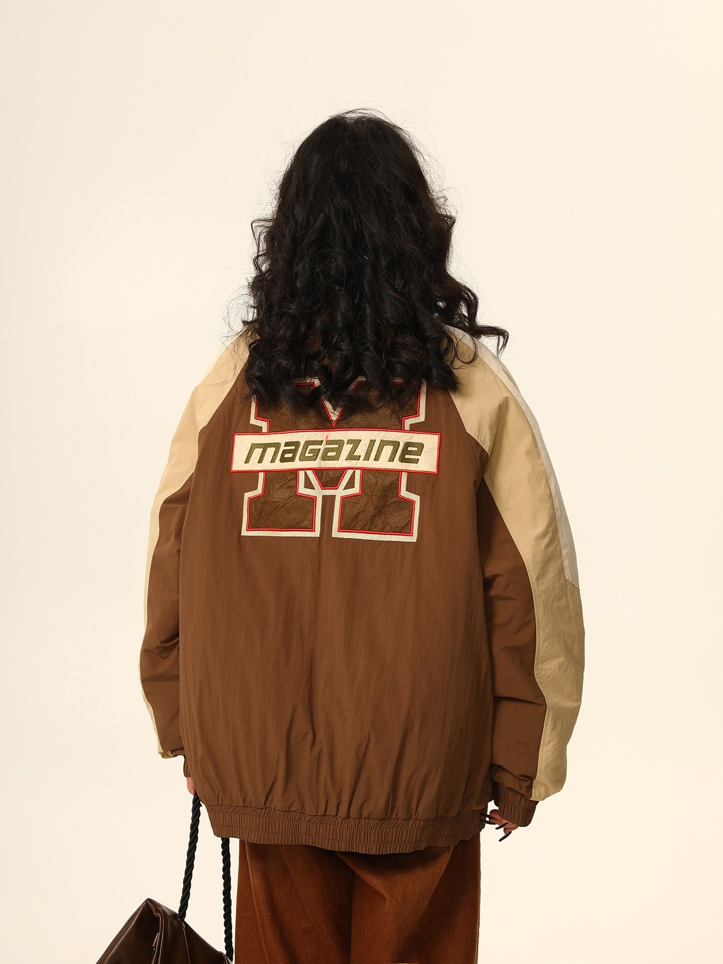 American Loose Embroidered Letter Jacket