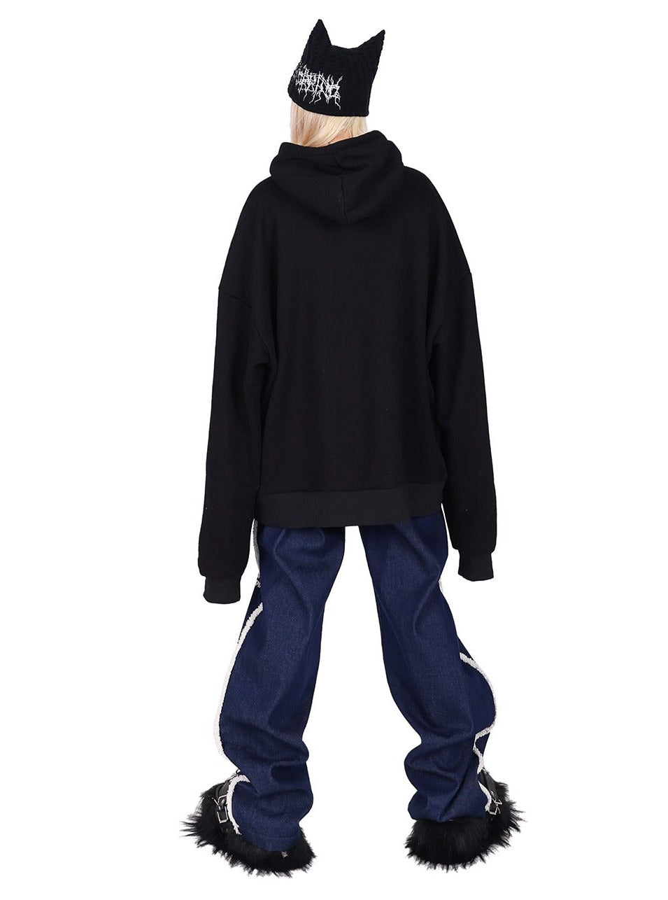 Hooded loose street hip hop coat