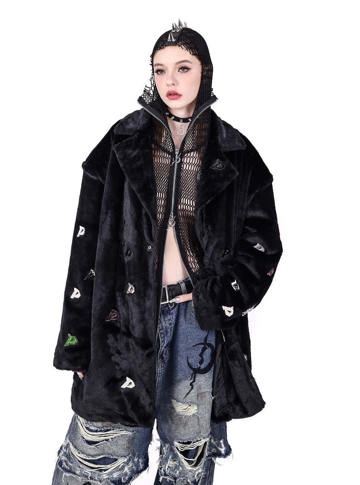 Shoulders Padded Gender Fur Coat