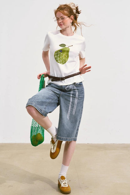 Summer Wide-Leg Denim Pants