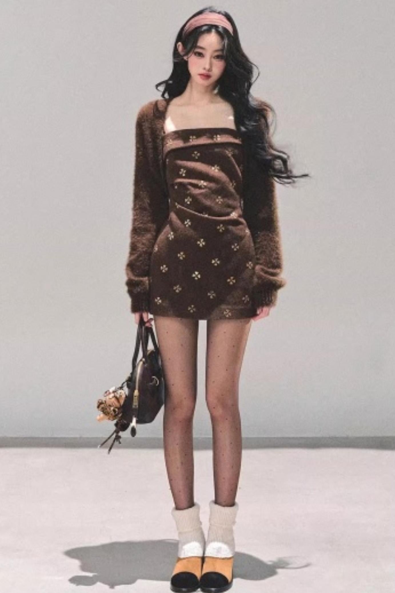 Hibiscus Knit Sweater Coat