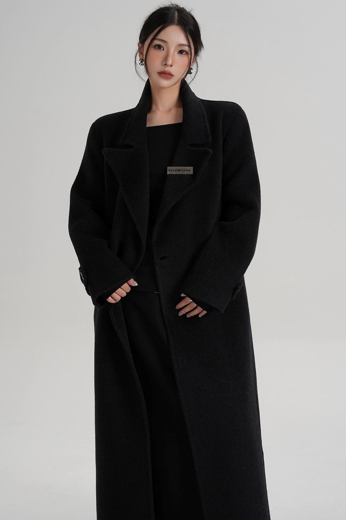 Temperament Long Wool Coat