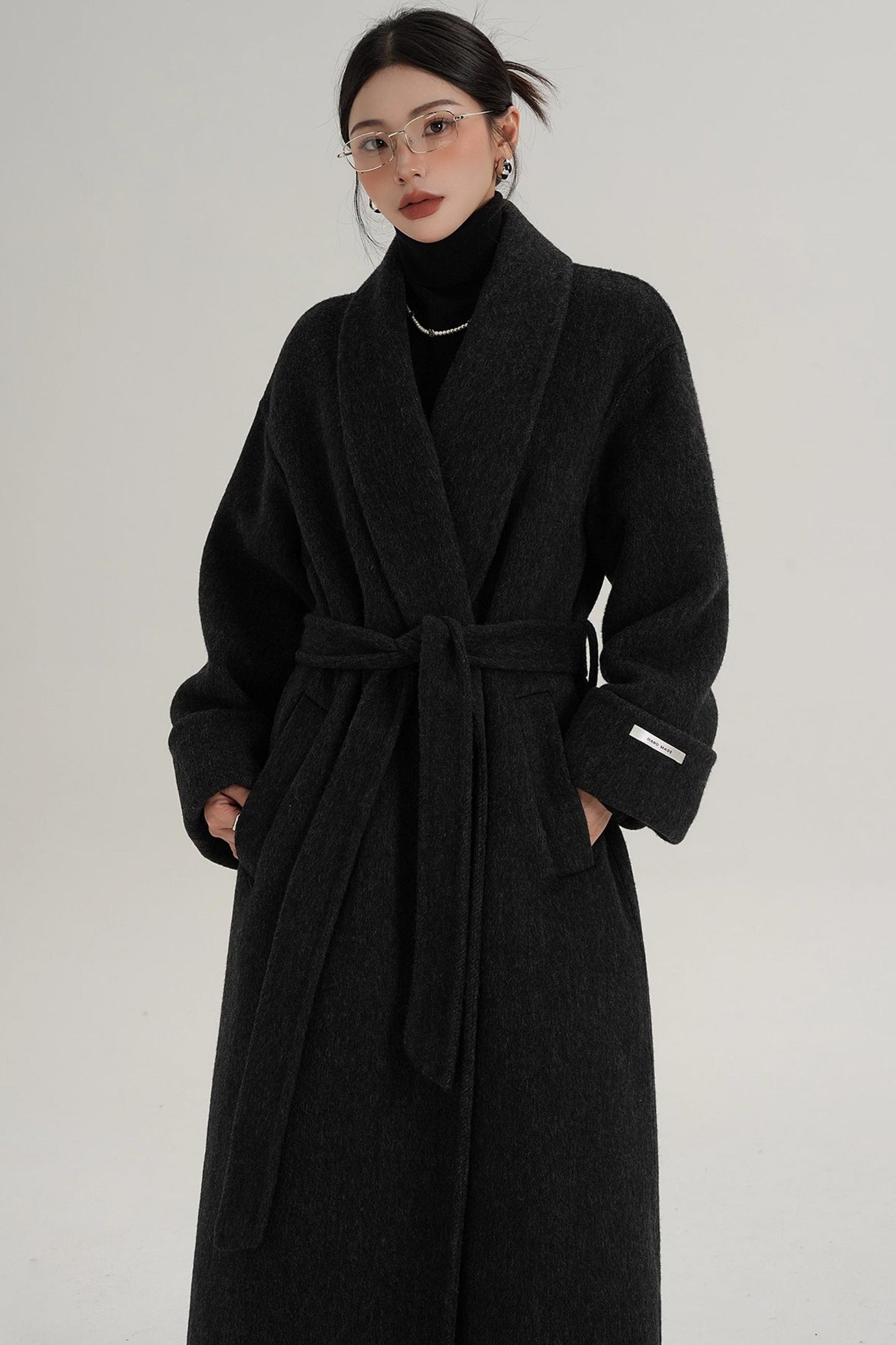 Elegant Wool Lapel Coat