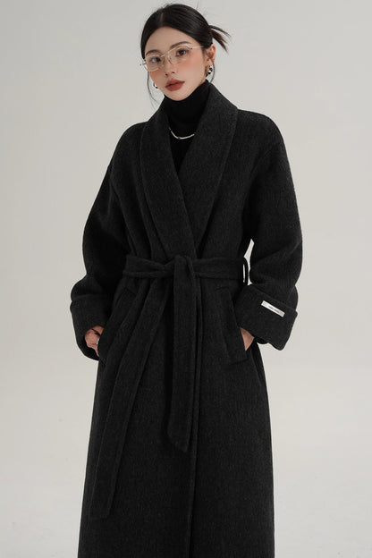 Elegant Wool Lapel Coat
