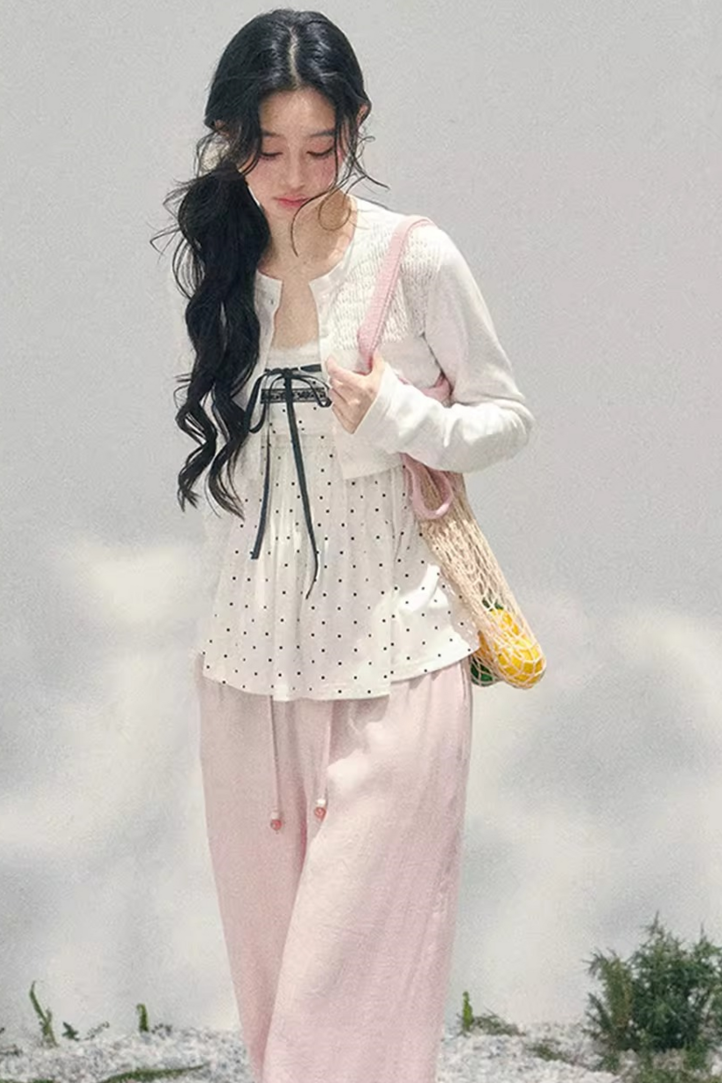 Polka Dot Lace Top Set-Up